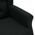 Fauteuil de massage avec repose-pied Noir Tissu