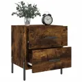Tables de chevet 2pcs chêne fumé 40x35x47,5cm bois d’ingénierie