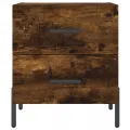 Tables de chevet 2pcs chêne fumé 40x35x47,5cm bois d’ingénierie