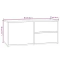 Meuble TV Chêne fumé 80x34x36 cm Bois d'ingénierie