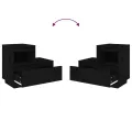 Tables de chevet 2 pcs Noir 60x34x51 cm Bois de pin solide