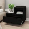 Tables de chevet 2 pcs Noir 60x34x51 cm Bois de pin solide