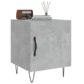 Tables de chevet 2 pcs gris béton 40x40x50 cm bois d’ingénierie
