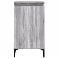 Table de chevet sonoma gris 40x35x70 cm bois d'ingénierie
