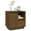 Table de chevet Marron miel 50x34x50 cm Bois de pin massif