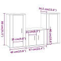 Ensemble de meubles TV 3 pcs Blanc Bois d'ingénierie