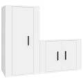 Ensemble de meubles TV 2 pcs Blanc Bois d'ingénierie