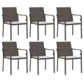 Chaises de jardin et coussins lot de 6 marron 56x59x84 cm rotin