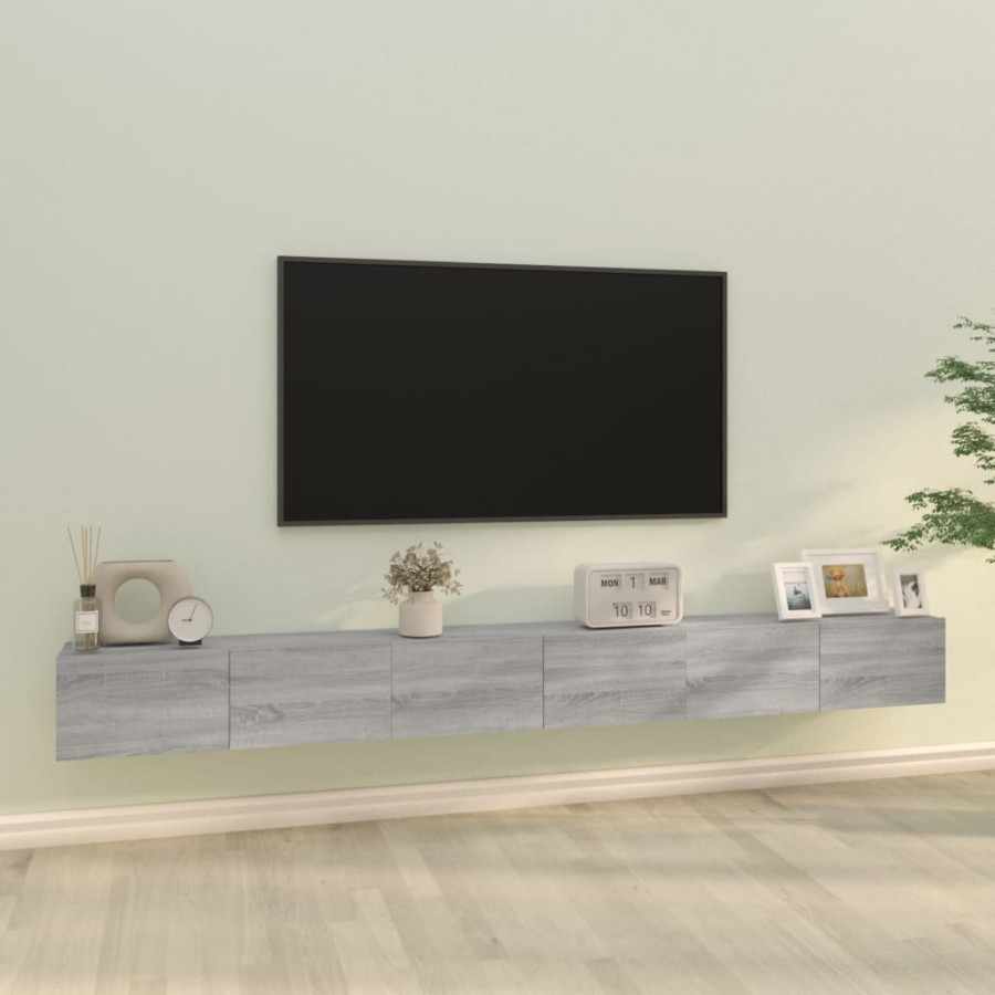 Ensemble de meubles TV 3 pcs Sonoma gris Bois d'ingénierie