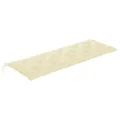 Banc Batavia avec coussin crème 150 cm Bois de teck massif