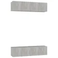 Meubles TV 4 pcs Gris béton 60x30x30 cm Aggloméré
