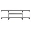 Meuble TV sonoma gris 121x35x45 cm bois d'ingénierie et fer