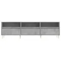 Meuble TV gris béton 150x30x44,5 cm bois d'ingénierie