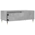 Table basse Gris béton 90x50x36,5 cm Bois d'ingénierie