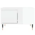 Table basse blanc brillant 55x55x36,5 cm bois d'ingénierie