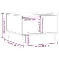Table basse blanc brillant 55x55x36,5 cm bois d'ingénierie