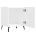 Tables de chevet 2 pcs blanc 40x40x50 cm bois d’ingénierie
