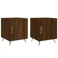 Tables de chevet 2pcs chêne marron 40x40x50cm bois d'ingénierie