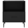 Tables de chevet 2 pcs noir 40x35x47,5 cm bois d’ingénierie