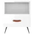 Tables de chevet 2 pcs blanc brillant 40x35x47,5 cm