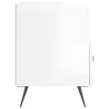 Tables de chevet 2 pcs blanc brillant 40x35x47,5 cm