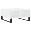 Table basse blanc 60x60x30 cm bois d'ingénierie