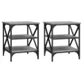 Tables d'appoint 2 pcs Sonoma gris 40x42x50 cm Bois ingénierie