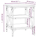 Tables d'appoint 2 pcs Sonoma gris 40x42x50 cm Bois ingénierie