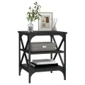 Table d'appoint Noir 40x42x50 cm Bois d’ingénierie