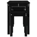 Tables gigognes 3 pcs Noir Bois de pin massif