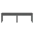 Banc de jardin à 2 places gris 159,5x44x45cm bois massif de pin