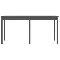 Table de jardin gris 159,5x82,5x76 cm bois massif de pin