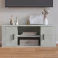 Meuble TV Gris béton 100x35x40 cm Bois d'ingénierie
