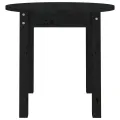 Table basse Noir Ø 45x40 cm Bois massif de pin