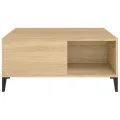 Table basse chêne sonoma 80x80x36,5 cm bois d'ingénierie