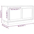 Meuble TV chêne fumé 80x35x45 cm bois d'ingénierie