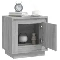 Table de chevet sonoma gris 44x35x45 cm bois d'ingénierie