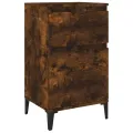 Table de chevet chêne fumé 40x35x70 cm