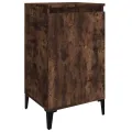 Table de chevet chêne fumé 40x35x70 cm bois d'ingénierie