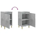 Tables de chevet 2 pcs gris béton 40x35x70 cm bois d'ingénierie