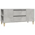 Meuble TV Gris béton 102x44,5x50 cm Bois d'ingénierie