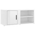 Meubles TV 2 pcs Blanc brillant 80x31,5x36 cm Bois d'ingénierie
