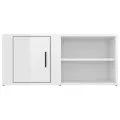 Meubles TV 2 pcs Blanc brillant 80x31,5x36 cm Bois d'ingénierie