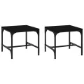 Tables d'appoint 2 pcs Noir 40x40x35 cm Bois d'ingénierie