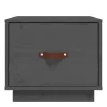 Tables de chevet 2 pcs Gris 40x34x35 cm Bois de pin massif