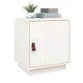 Tables de chevet 2 pcs Blanc 40x34x45 cm Bois de pin massif