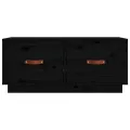 Meuble TV Noir 80x34x35 cm Bois de pin massif