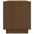 Meuble TV Marron miel 80x34x40 cm Bois de pin massif