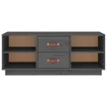 Meuble TV Gris 100x34x40 cm Bois de pin massif