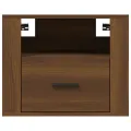 Table de chevet murale Chêne marron 50x36x40 cm